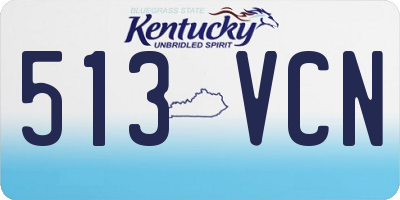 KY license plate 513VCN