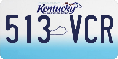 KY license plate 513VCR
