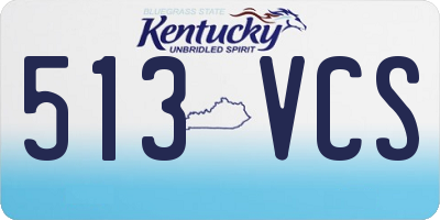 KY license plate 513VCS