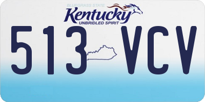 KY license plate 513VCV
