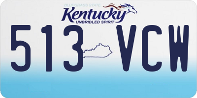 KY license plate 513VCW