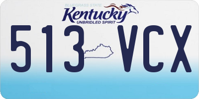 KY license plate 513VCX