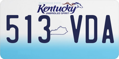 KY license plate 513VDA