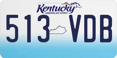 KY license plate 513VDB