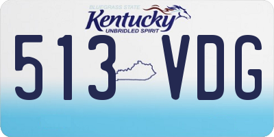 KY license plate 513VDG