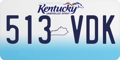 KY license plate 513VDK
