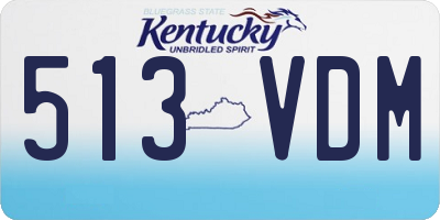 KY license plate 513VDM