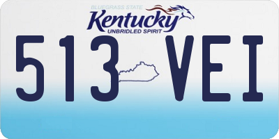 KY license plate 513VEI