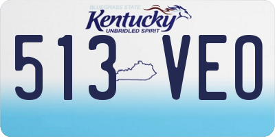 KY license plate 513VEO