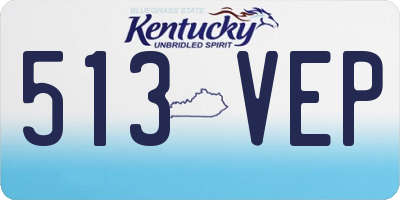 KY license plate 513VEP
