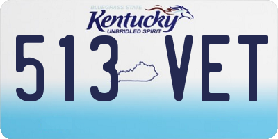 KY license plate 513VET