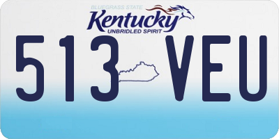 KY license plate 513VEU