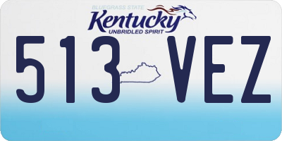 KY license plate 513VEZ