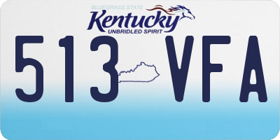 KY license plate 513VFA