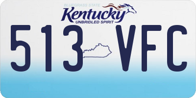 KY license plate 513VFC
