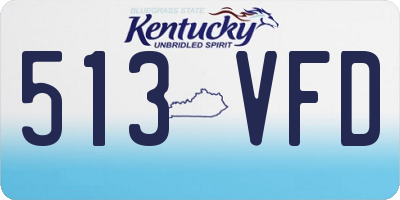 KY license plate 513VFD