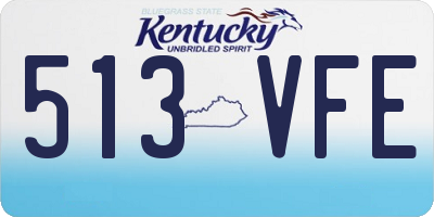 KY license plate 513VFE