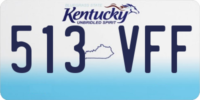 KY license plate 513VFF