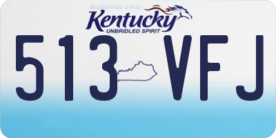 KY license plate 513VFJ