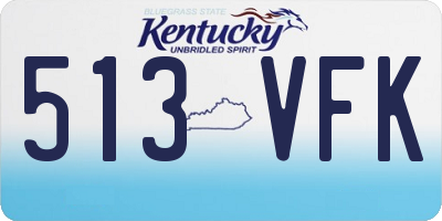 KY license plate 513VFK