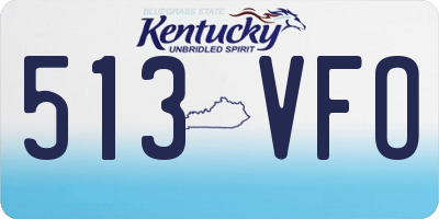 KY license plate 513VFO