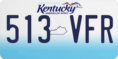 KY license plate 513VFR