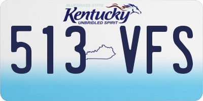KY license plate 513VFS
