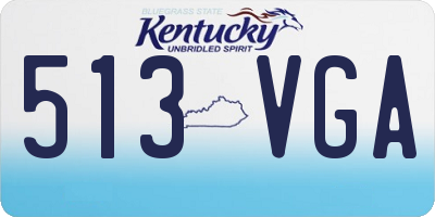 KY license plate 513VGA