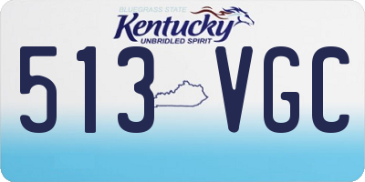 KY license plate 513VGC