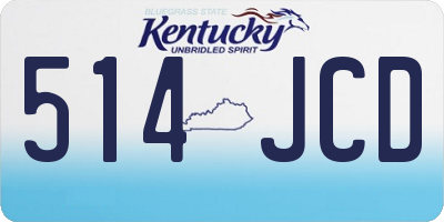 KY license plate 514JCD