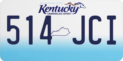 KY license plate 514JCI