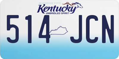 KY license plate 514JCN