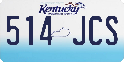KY license plate 514JCS