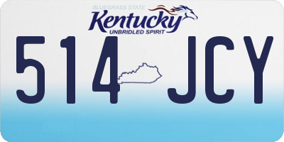 KY license plate 514JCY