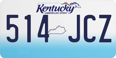 KY license plate 514JCZ