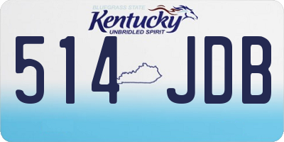 KY license plate 514JDB