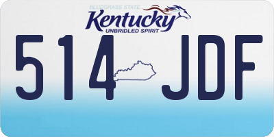 KY license plate 514JDF