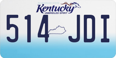 KY license plate 514JDI