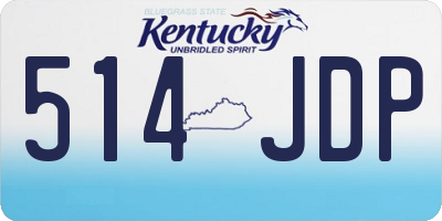 KY license plate 514JDP