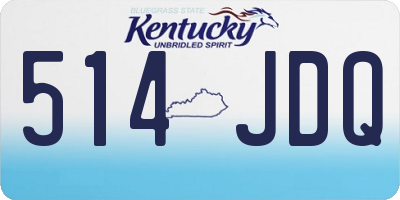 KY license plate 514JDQ