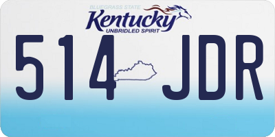 KY license plate 514JDR