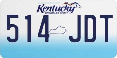 KY license plate 514JDT
