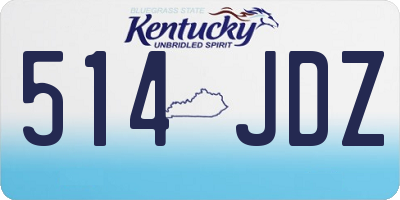 KY license plate 514JDZ