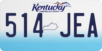 KY license plate 514JEA