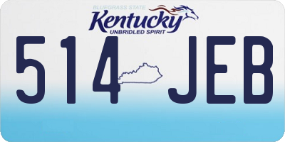 KY license plate 514JEB