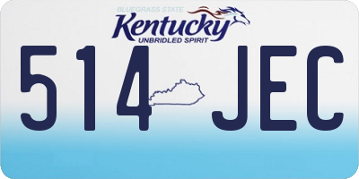 KY license plate 514JEC