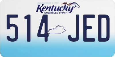 KY license plate 514JED