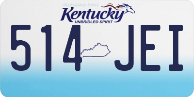 KY license plate 514JEI