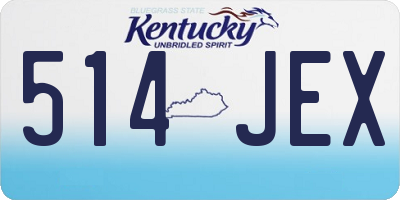 KY license plate 514JEX