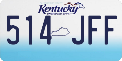 KY license plate 514JFF